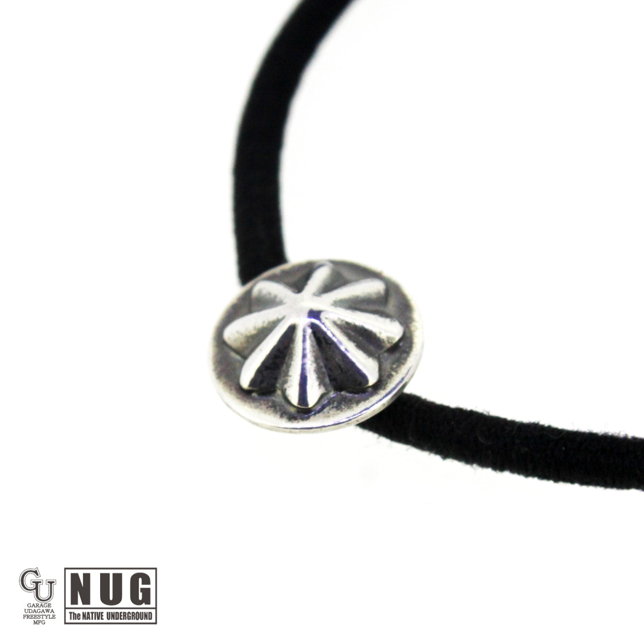 シルバー ハンドメイド コンチョヘアゴム #19