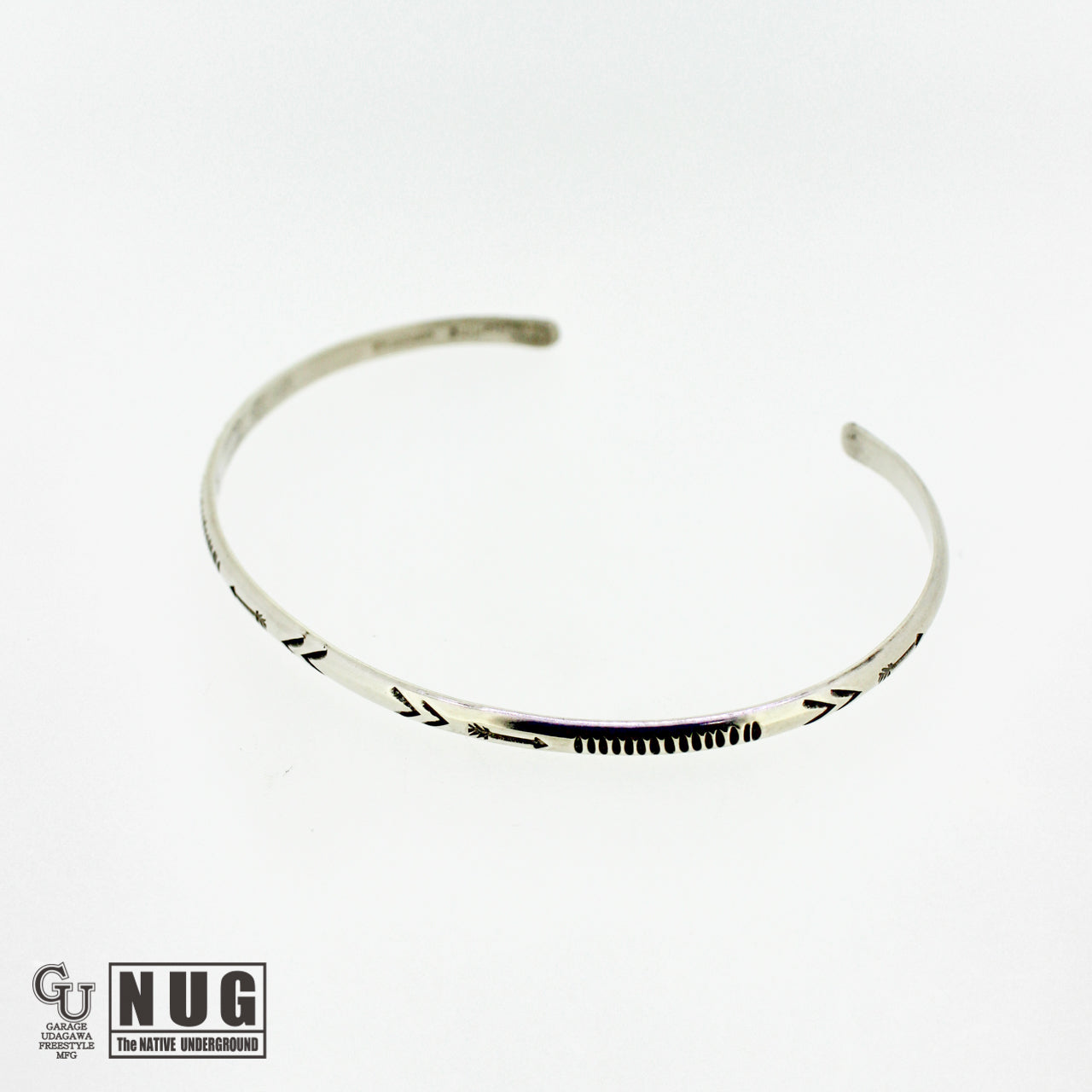 シルバー ハンドメイドスタンプバングル #2