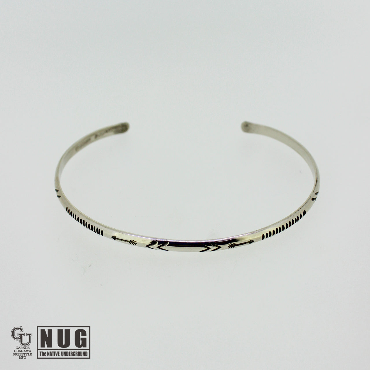 シルバー ハンドメイドスタンプバングル #2