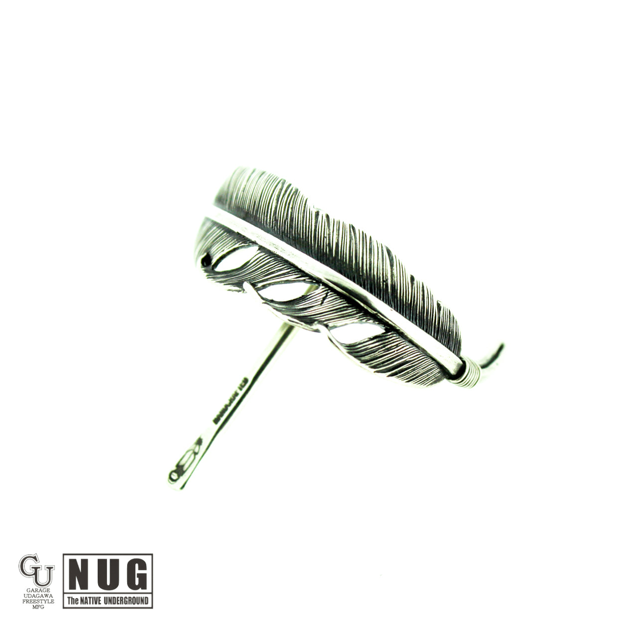 シルバー フェザー ヘアーカフ / ポニーフック 髪留め OX