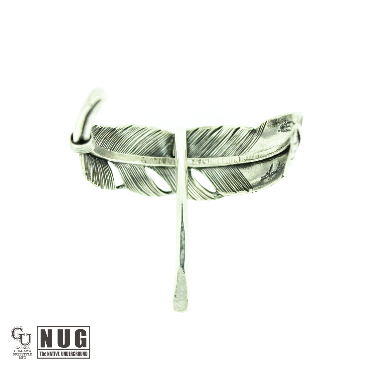 シルバー フェザー ヘアーカフ / ポニーフック 髪留め OX