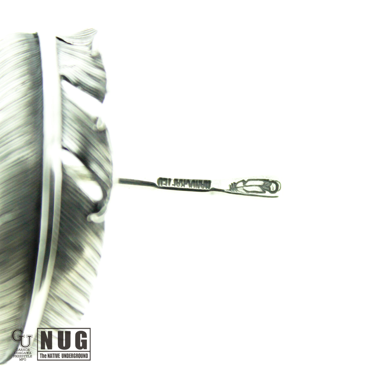 シルバー フェザー ヘアーカフ / ポニーフック 髪留め OX