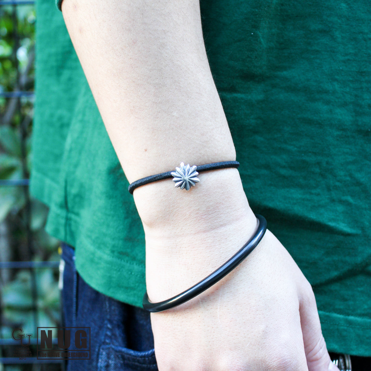 シルバー ハンドメイド コンチョヘアゴム #10