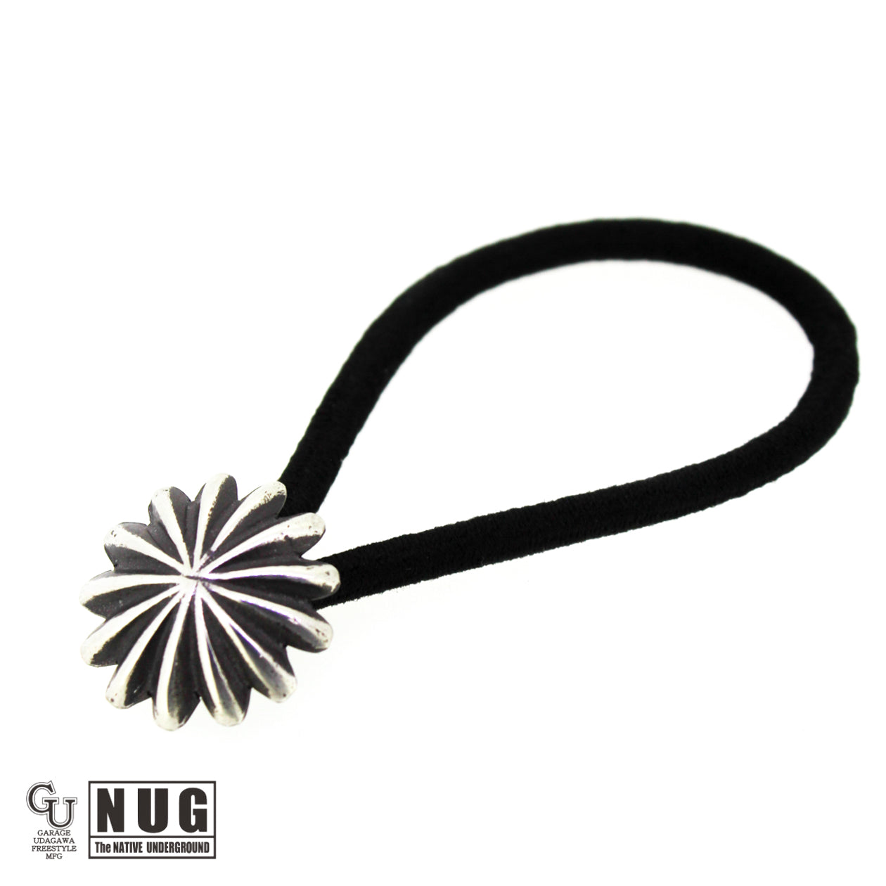 シルバー ハンドメイド コンチョヘアゴム #13