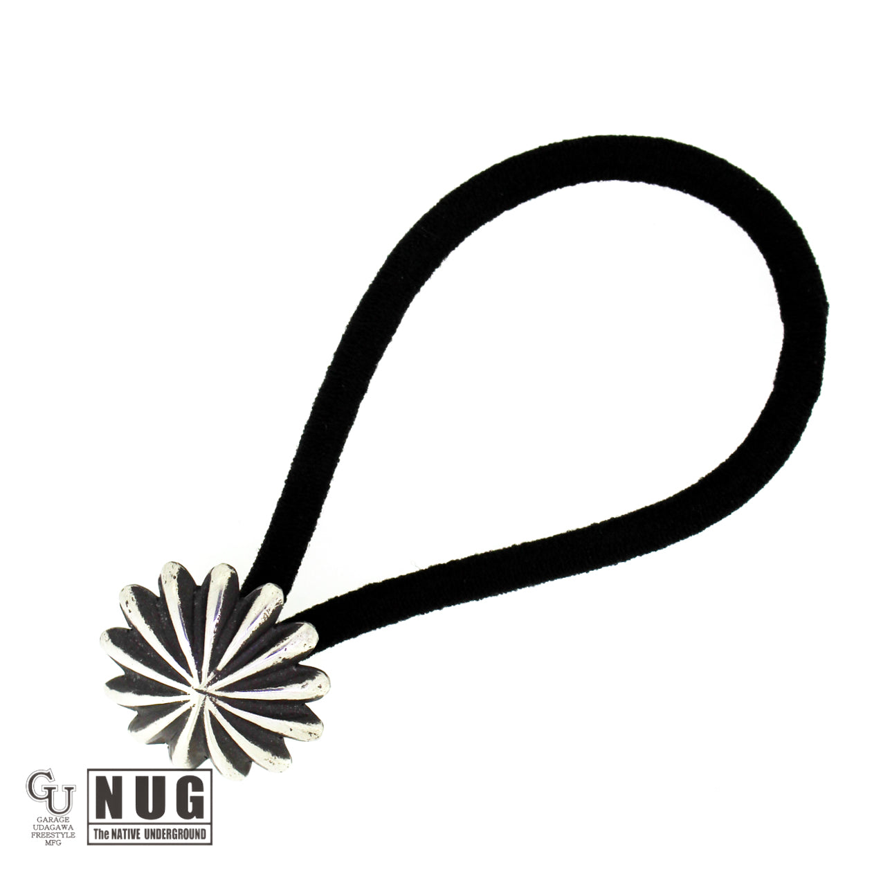 シルバー ハンドメイド コンチョヘアゴム #13