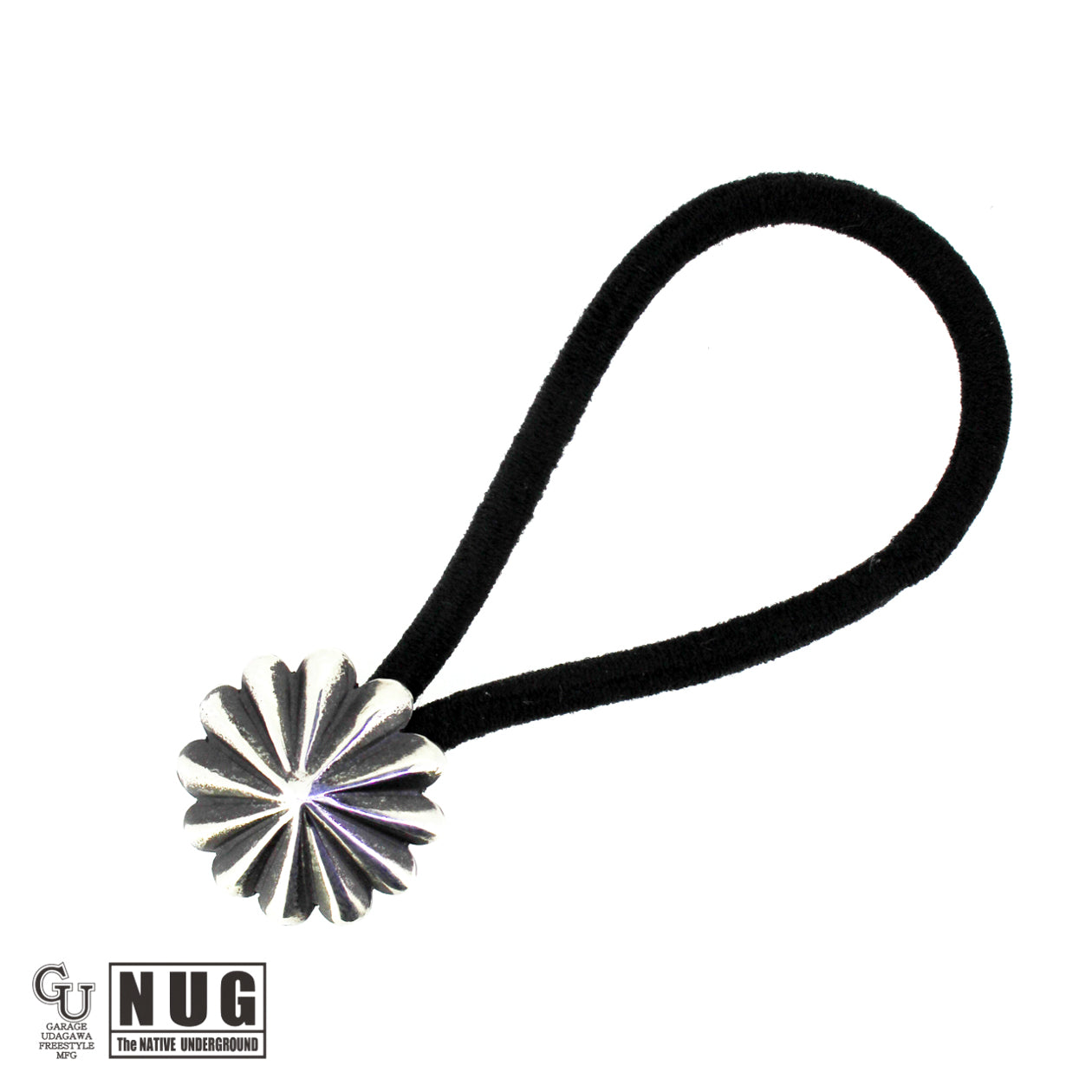 シルバー ハンドメイド コンチョヘアゴム #16