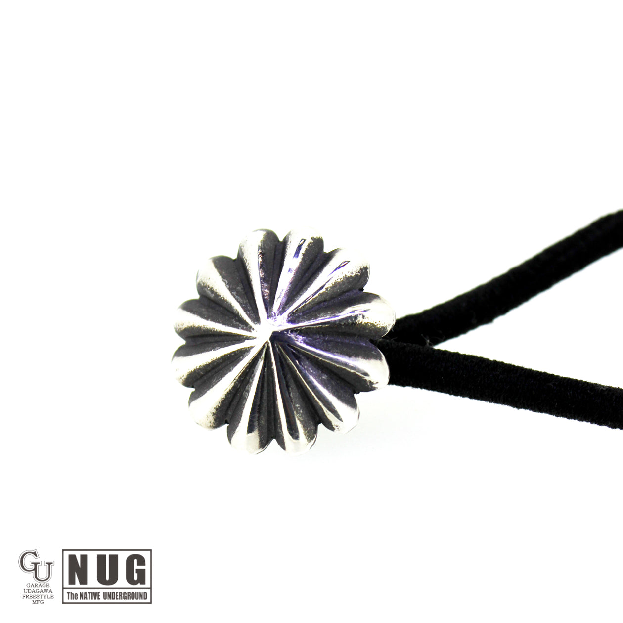 シルバー ハンドメイド コンチョヘアゴム #16