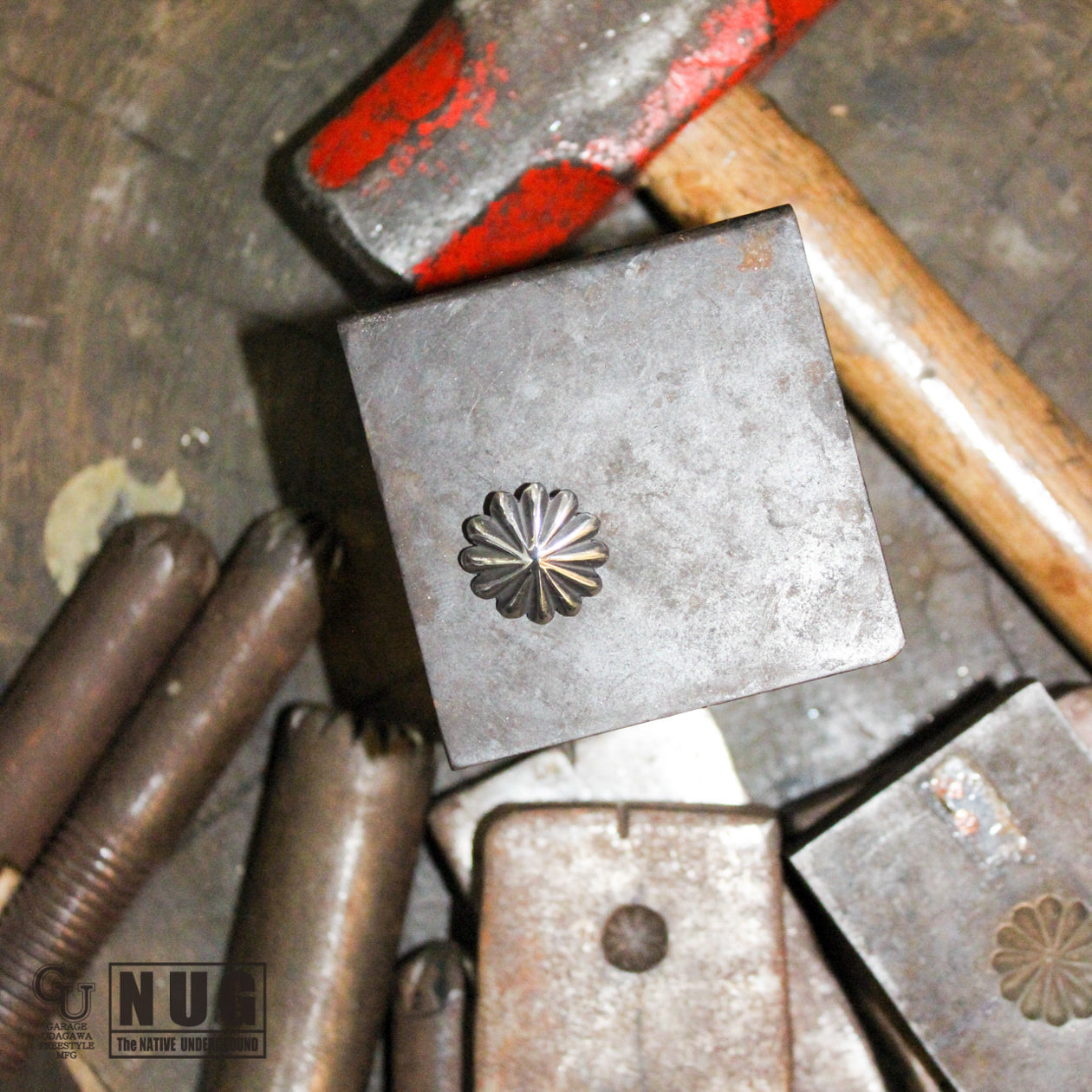 シルバー ハンドメイド コンチョヘアゴム #16