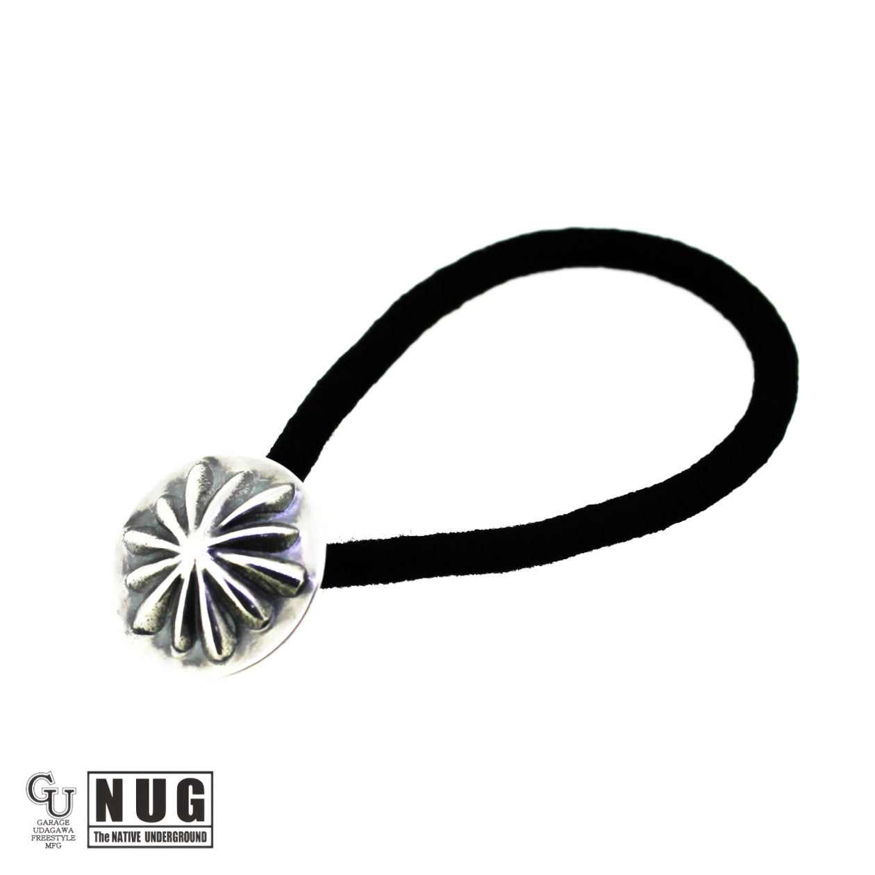 シルバー ハンドメイド コンチョヘアゴム #22