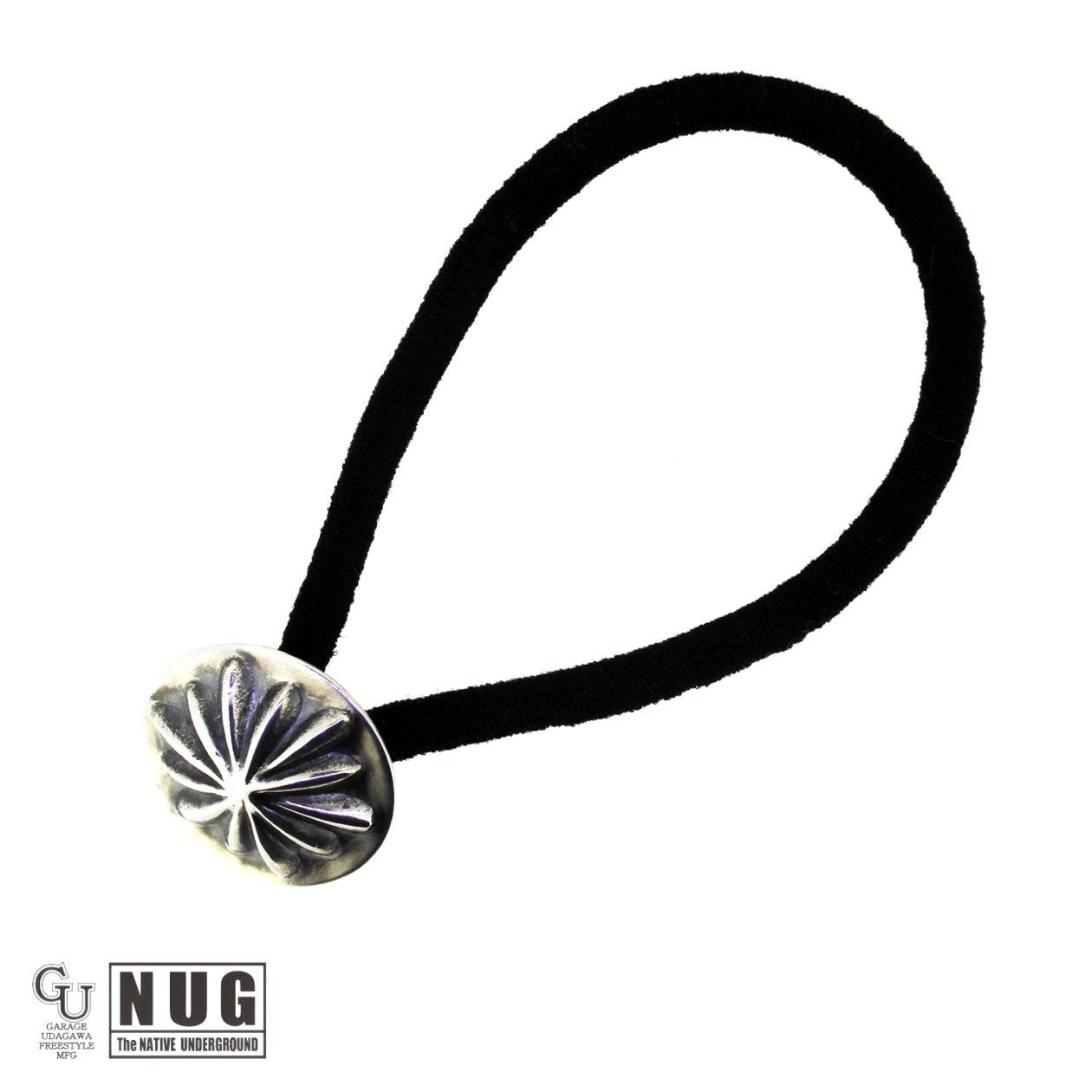 シルバー ハンドメイド コンチョヘアゴム #22