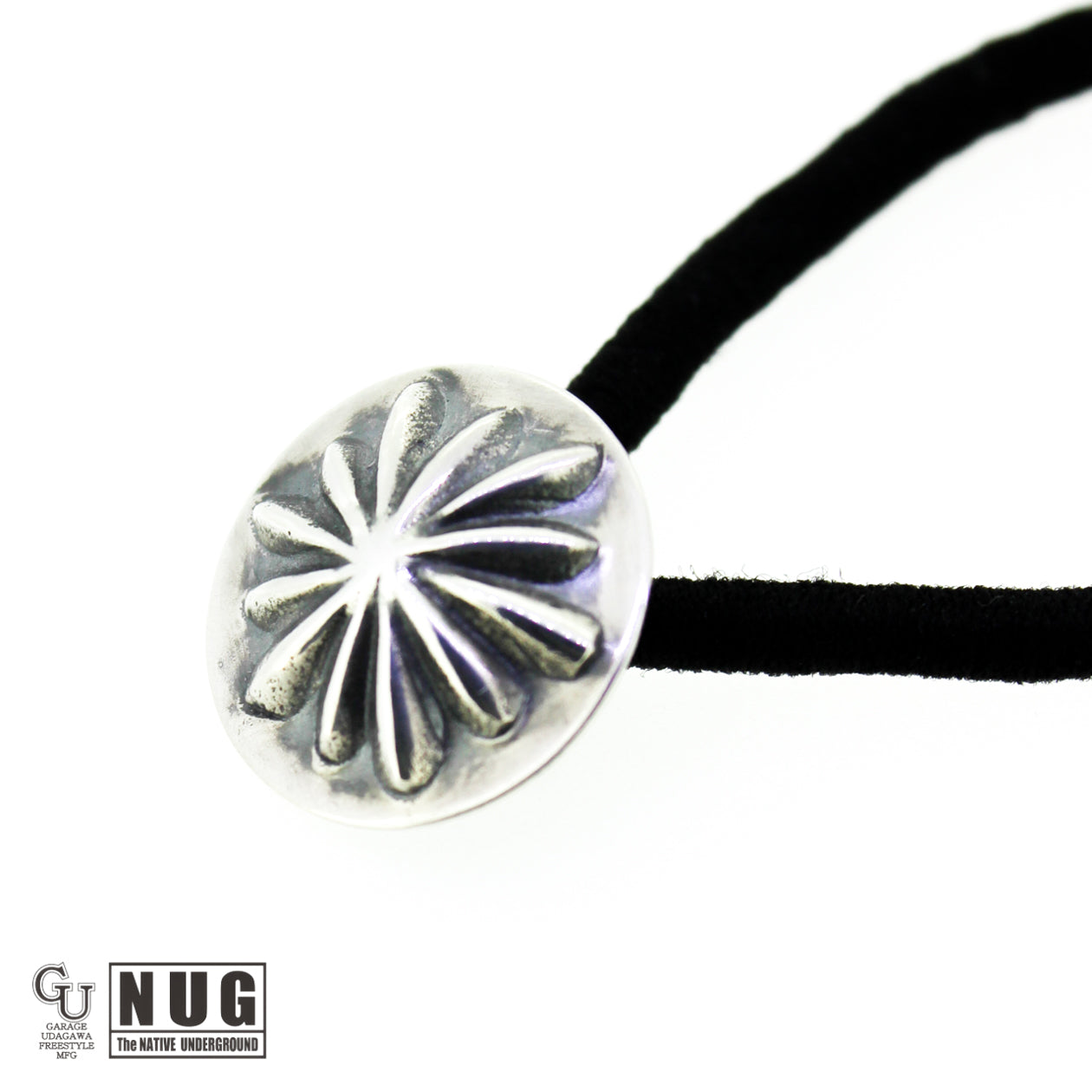 シルバー ハンドメイド コンチョヘアゴム #22