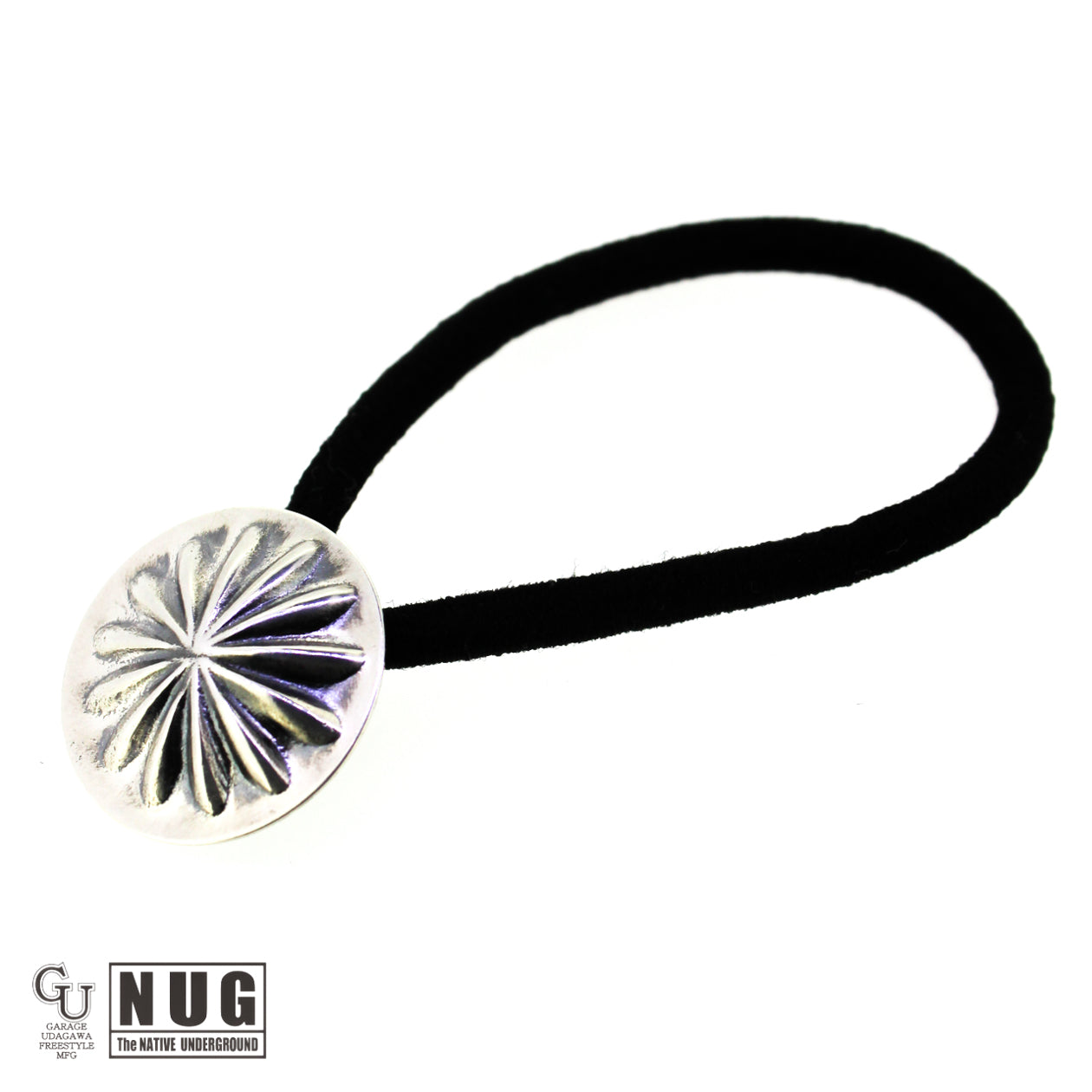 シルバー ハンドメイド コンチョヘアゴム #23