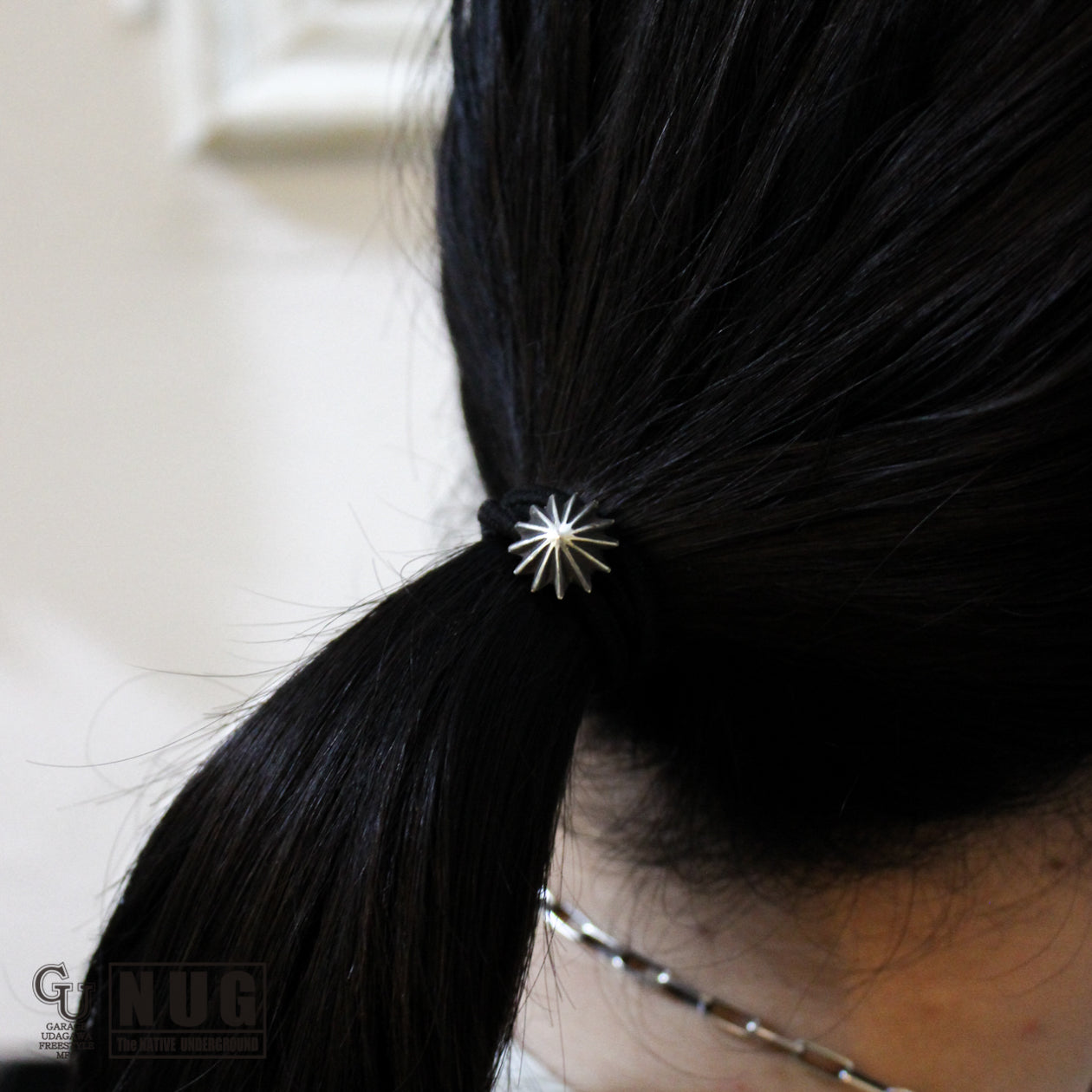 シルバー ハンドメイド コンチョヘアゴム #24