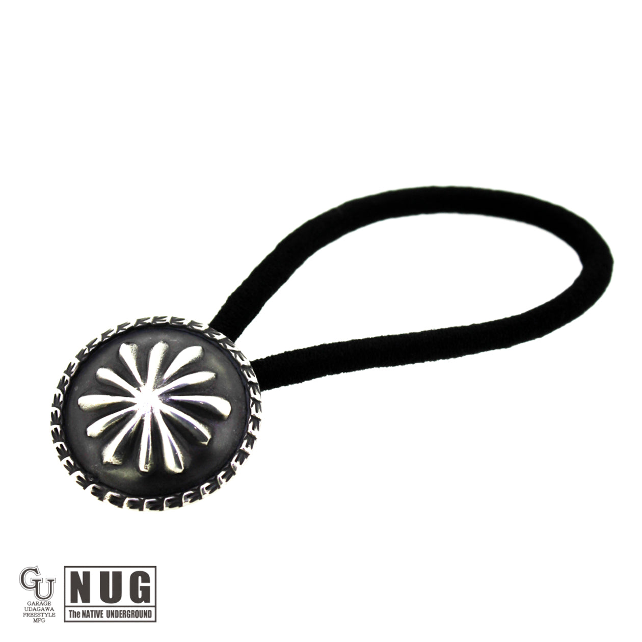 シルバー ハンドメイド コンチョヘアゴム #25