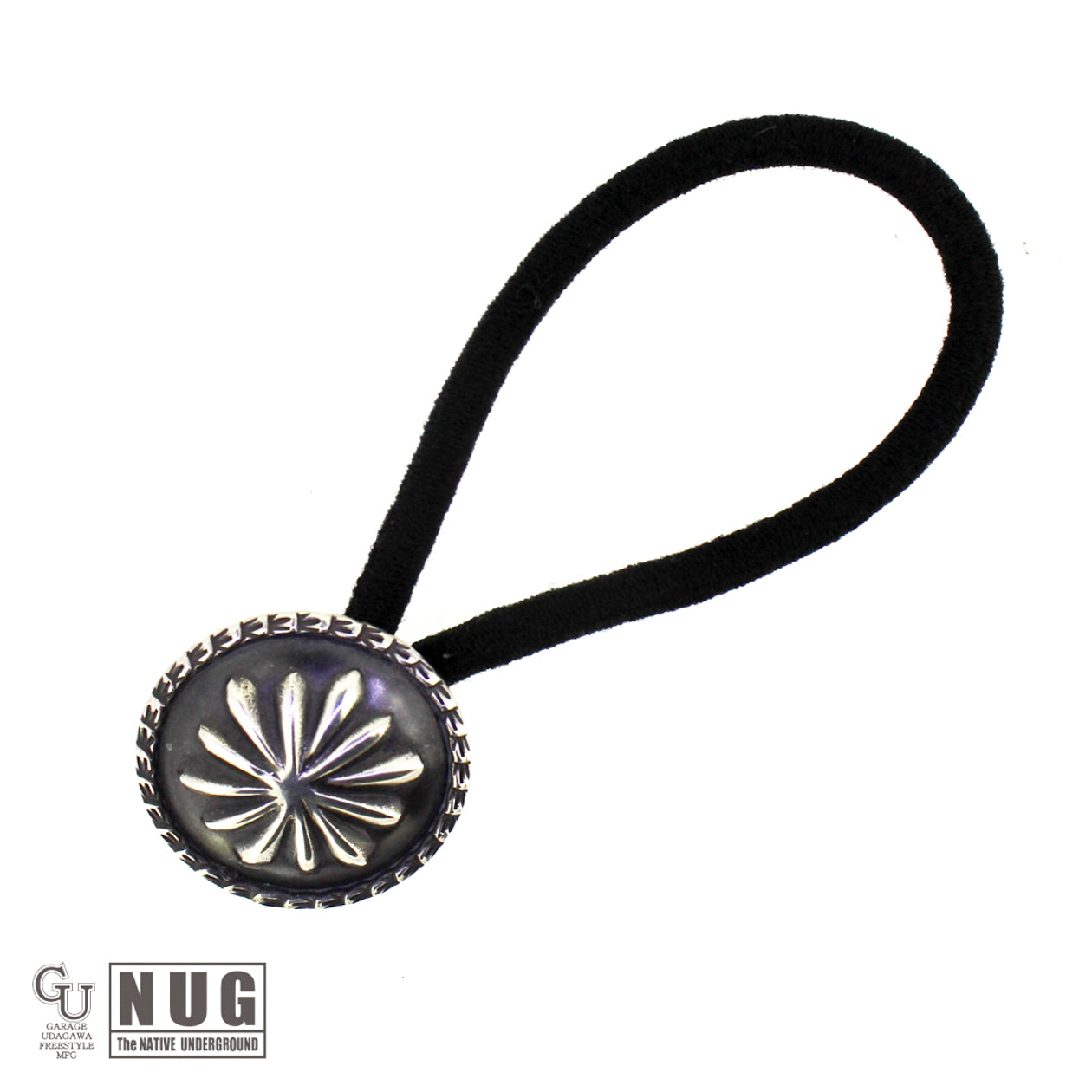 シルバー ハンドメイド コンチョヘアゴム #25