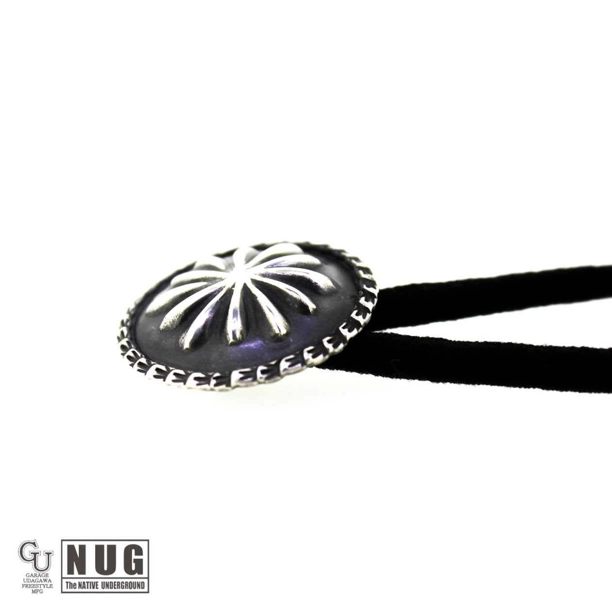 シルバー ハンドメイド コンチョヘアゴム #25