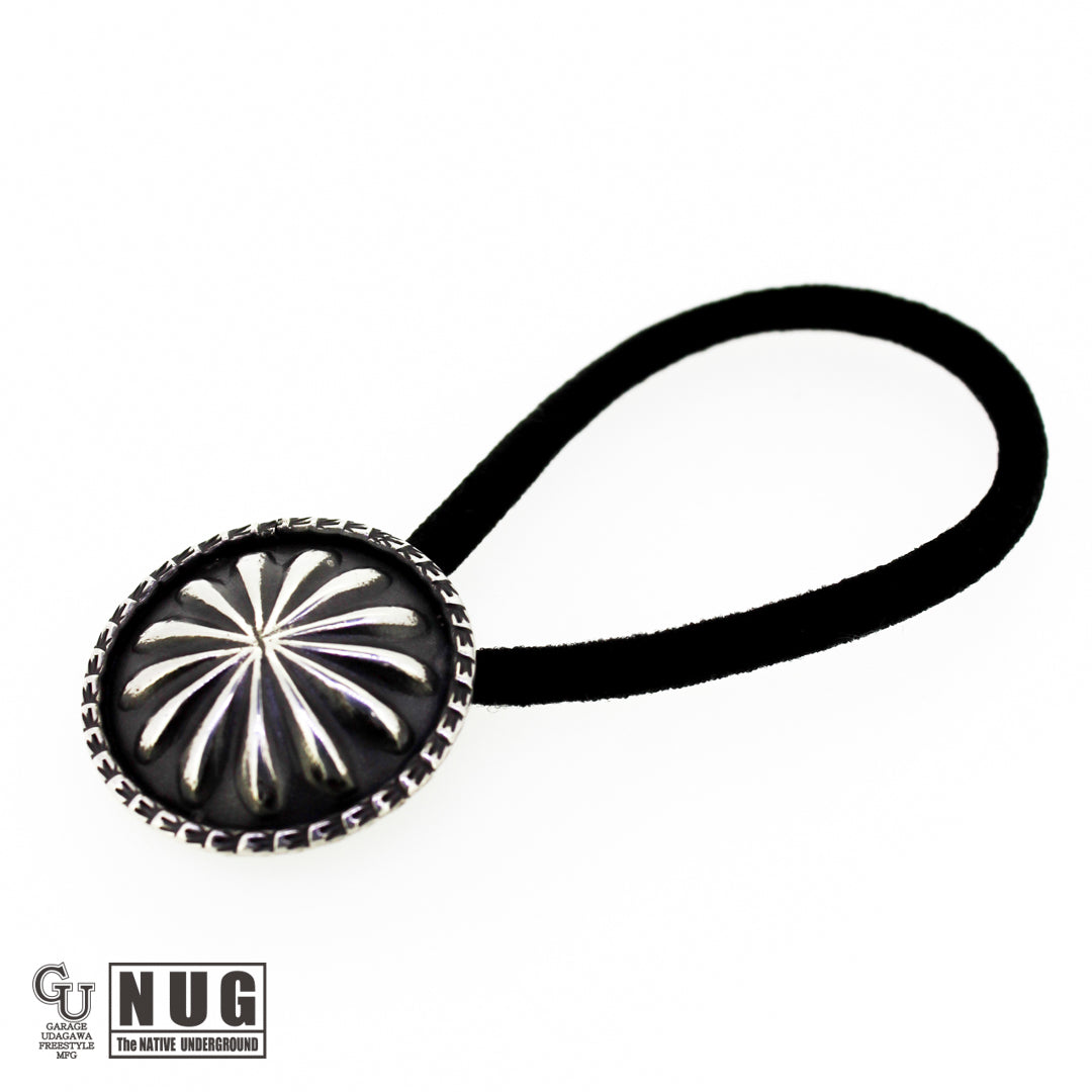 シルバー ハンドメイド コンチョヘアゴム #26