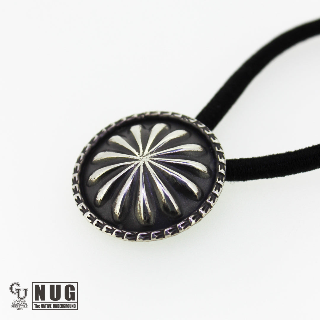 シルバー ハンドメイド コンチョヘアゴム #26