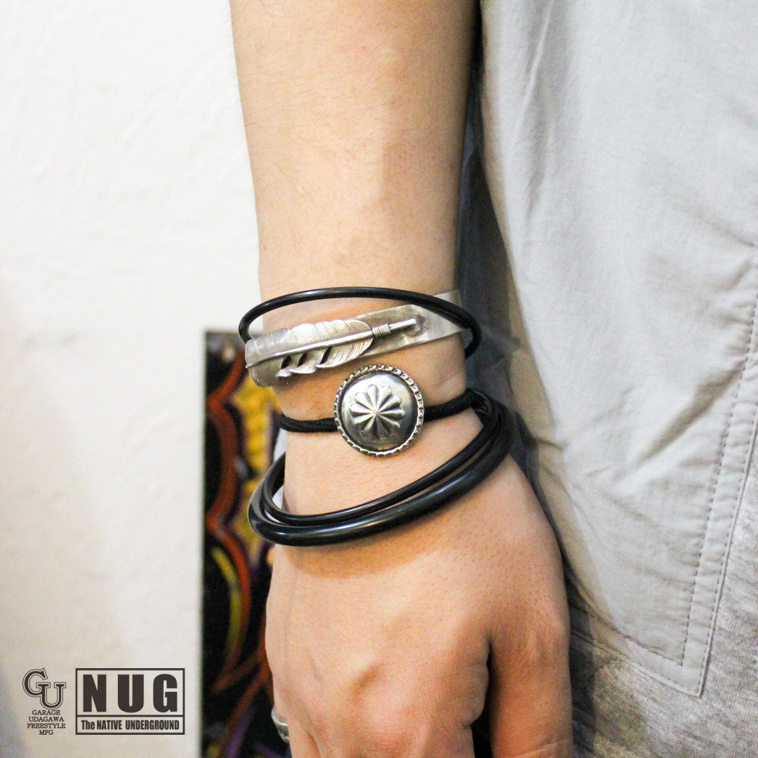 シルバー ハンドメイド コンチョヘアゴム #27