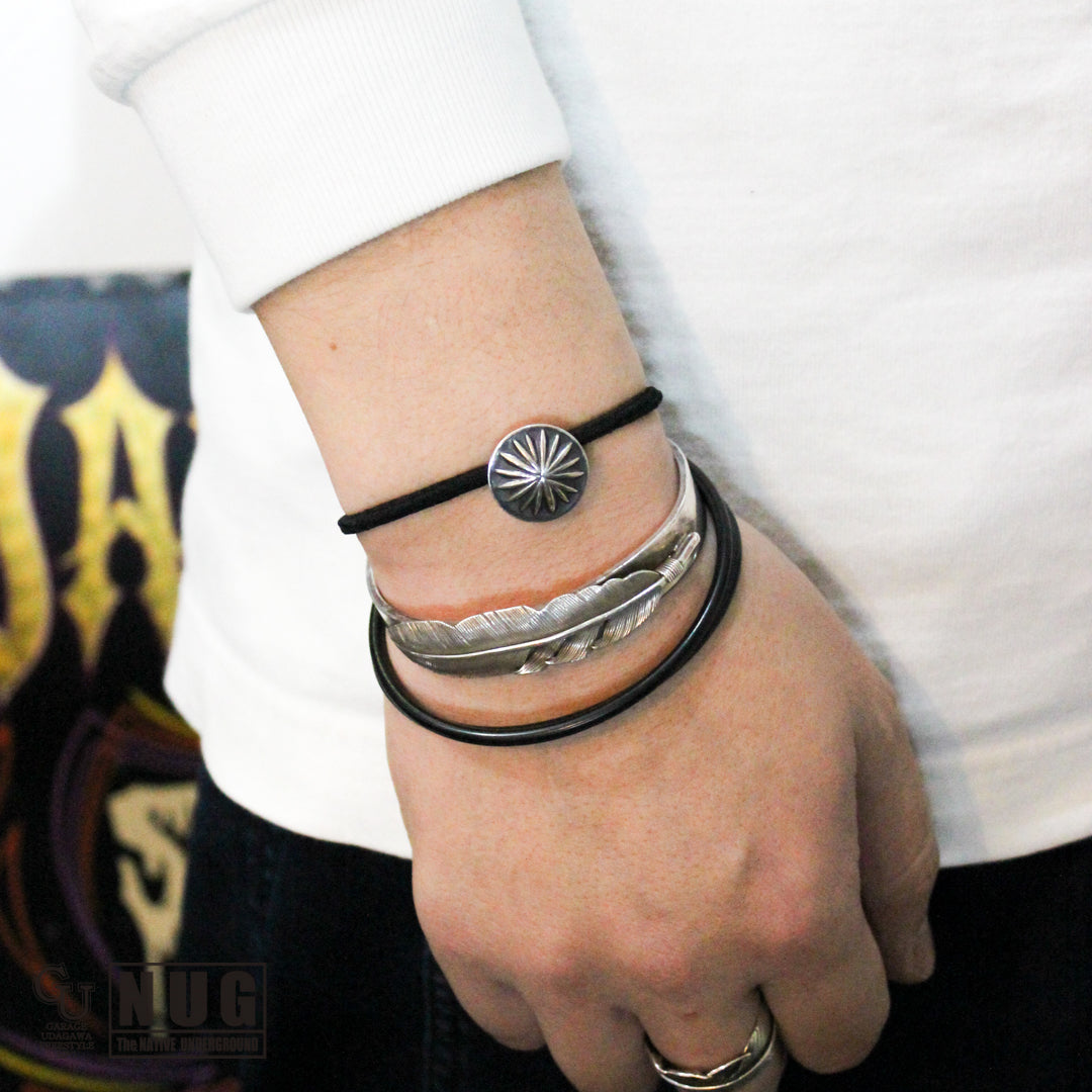 シルバー ハンドメイド コンチョヘアゴム #29