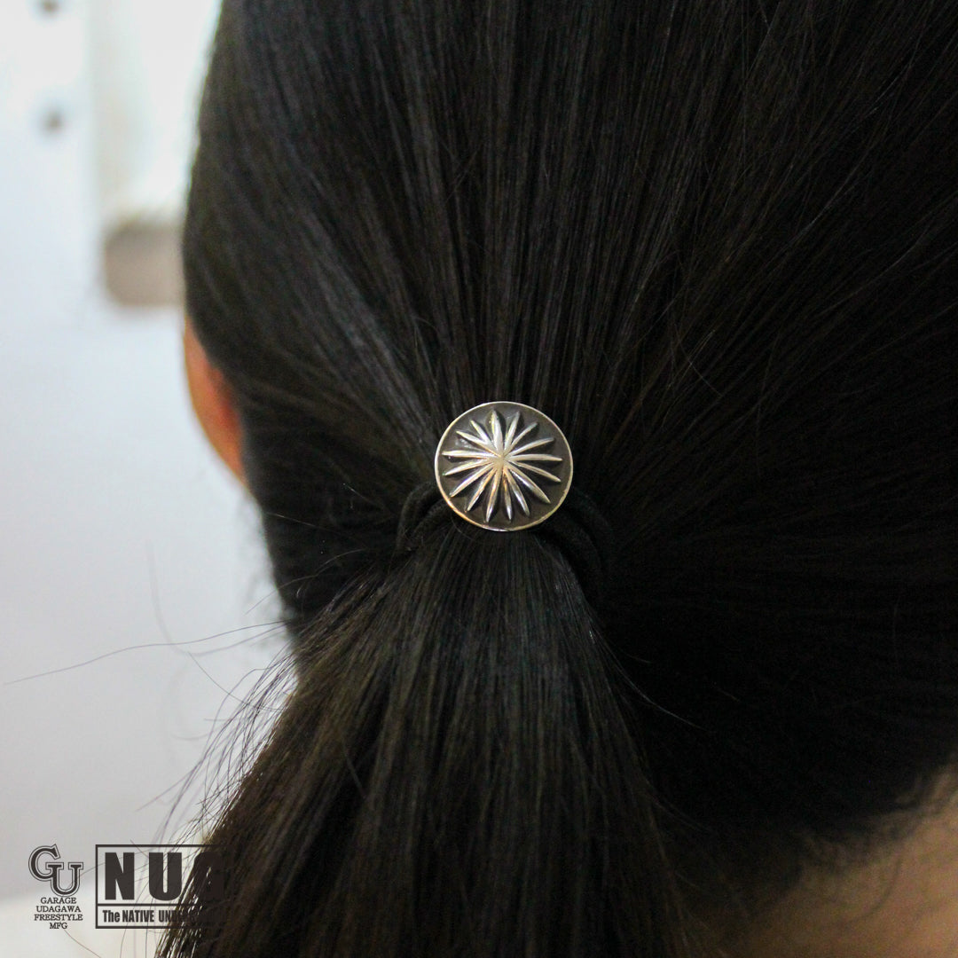 シルバー ハンドメイド コンチョヘアゴム #29
