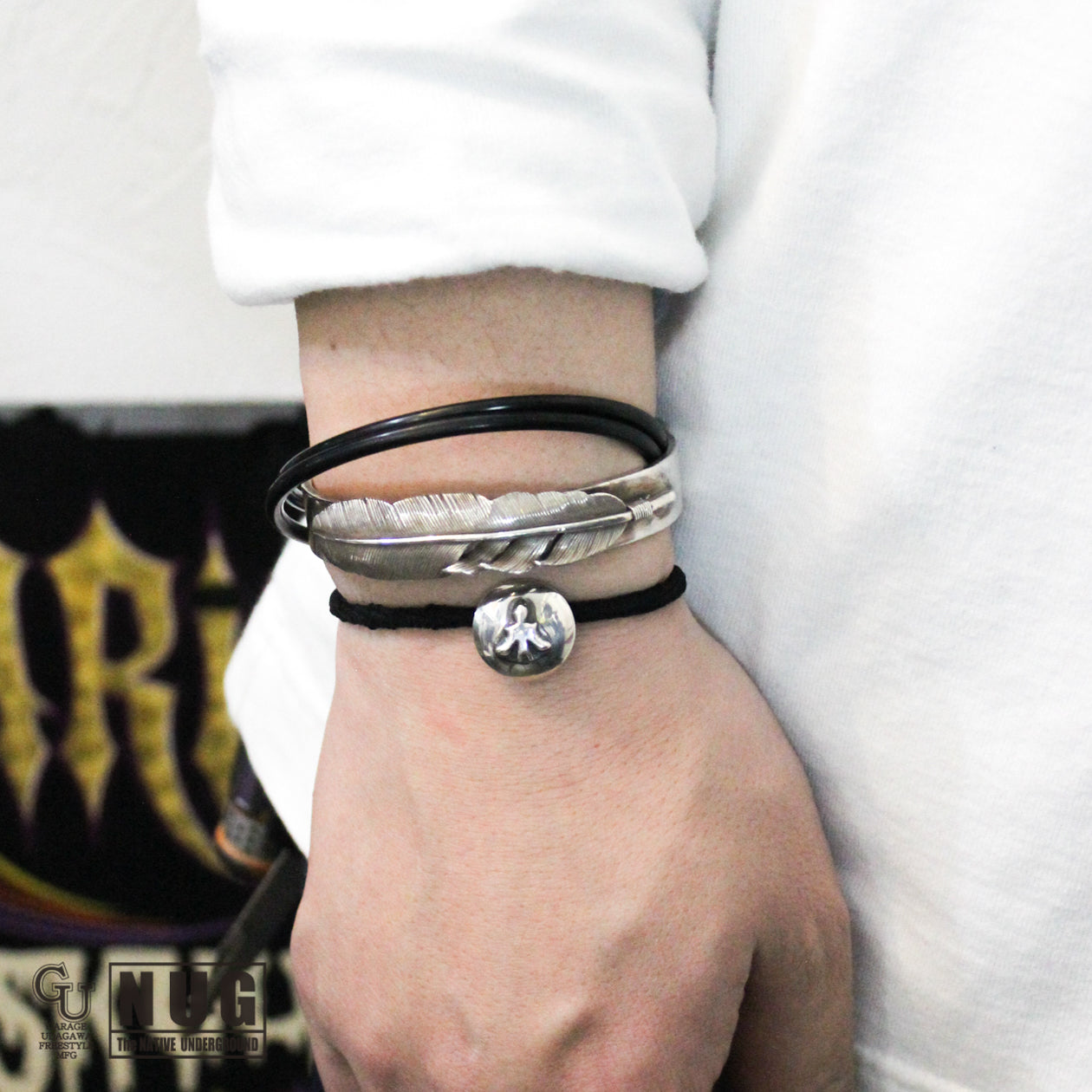 シルバー ハンドメイド コンチョヘアゴム #30 サンダーバード