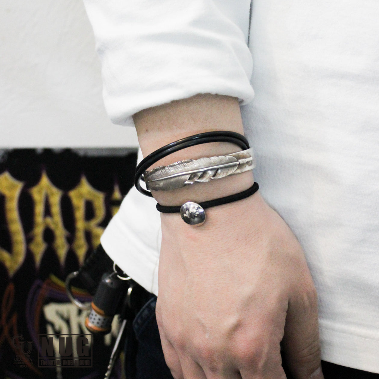 シルバー ハンドメイド コンチョヘアゴム #31 プレーン