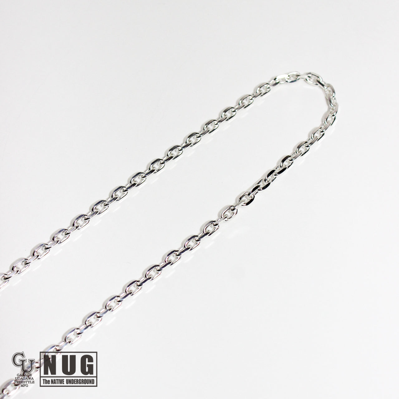 フェザー マンテル シルバーケーブルチェーン 50cm 4面カット Ssize カラ ー:SV(W)