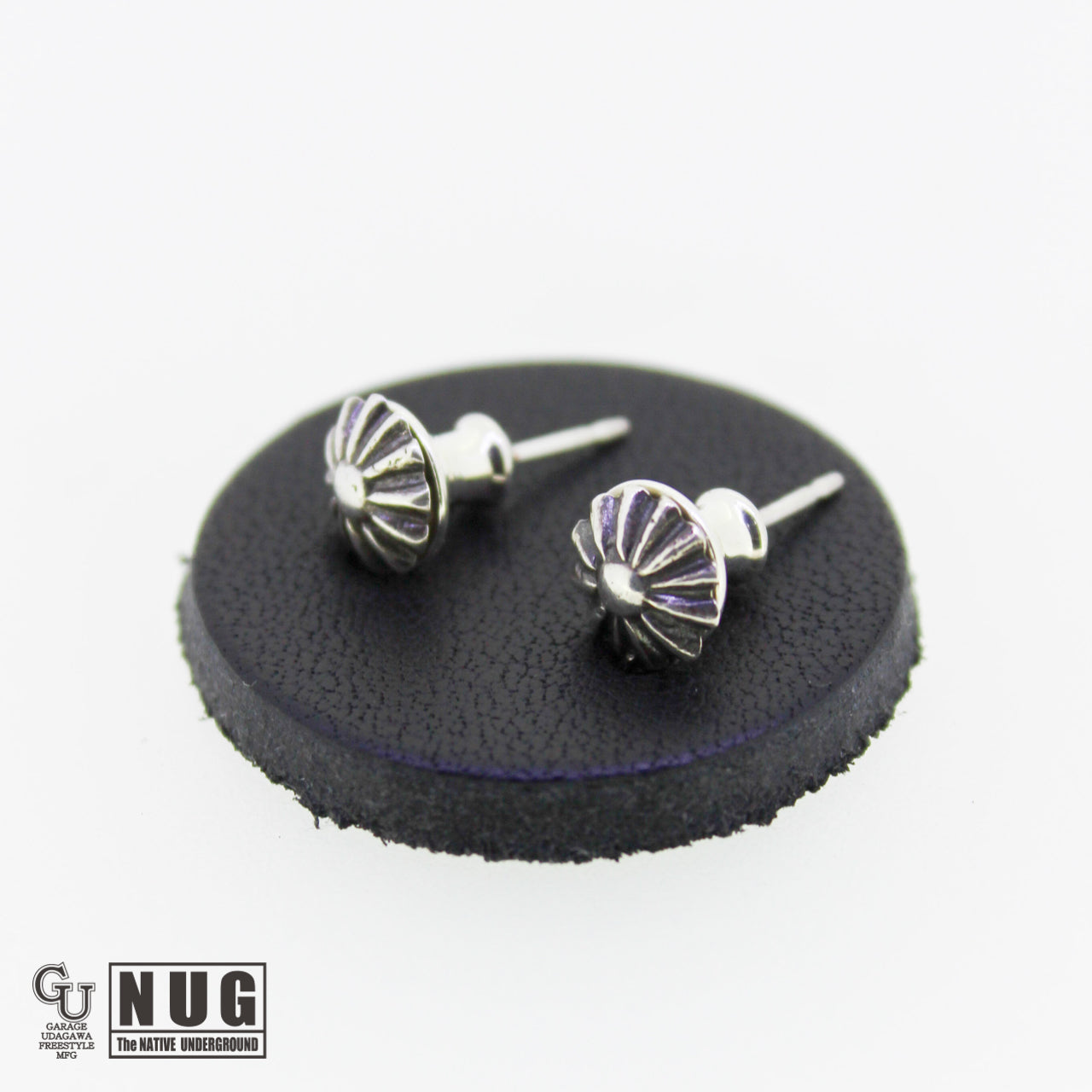 シルバー ミニコンチョピアス フラワー #3 (両耳用)