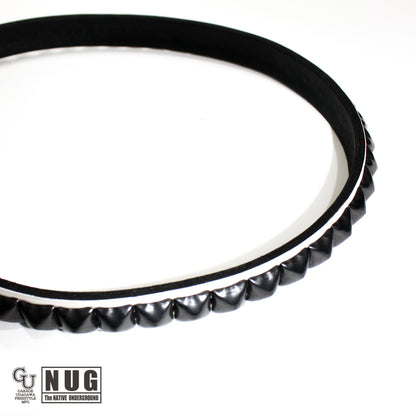 ピラミッドスタッズ ウォレットコード（ホワイト x ブラック）12.5mm