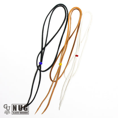 鹿革紐 ディアスキンレース 3本セット（黒、白、キャメル）