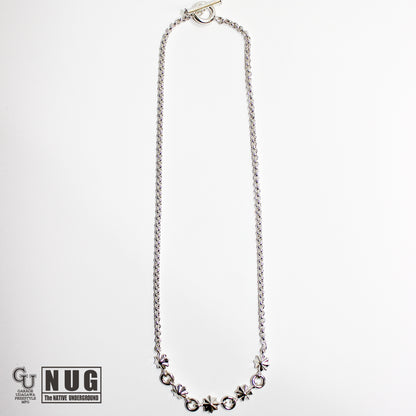 シルバー アポロ x ロールチェーンネックレス 45cm