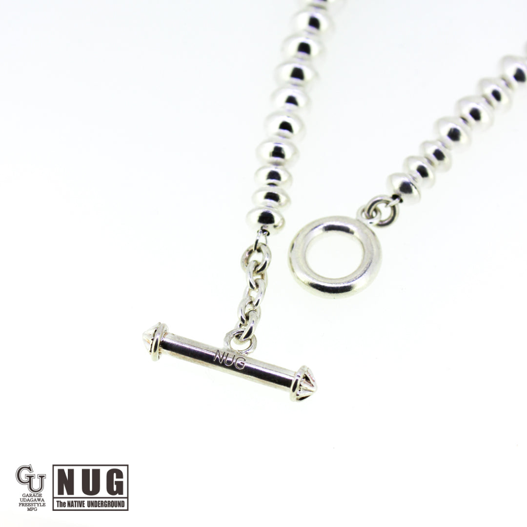 ハンドメイド シルバービーズ グラデーションブレスレット 5.5mm～10mm