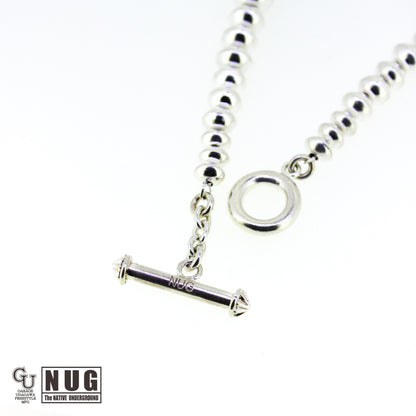 ハンドメイド シルバービーズ グラデーションブレスレット 5.5mm～10mm