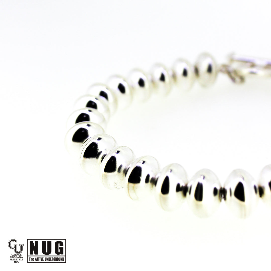 ハンドメイド オーバルビーズ ブレスレット 10mm
