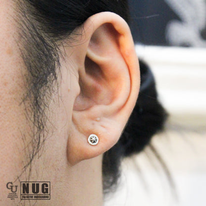 ハンドメイド ショットプレートピアス #7