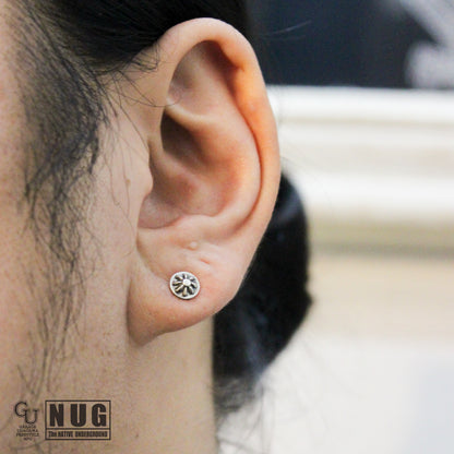 ハンドメイド ショットプレートピアス #9
