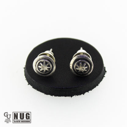 ハンドメイド スタンピングピアス #11