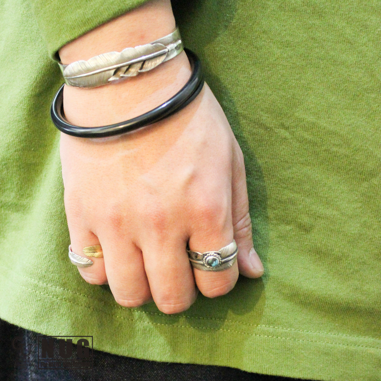 トゥーフェイス フェザーリング （K18 & シルバー950 ） – GARAGE